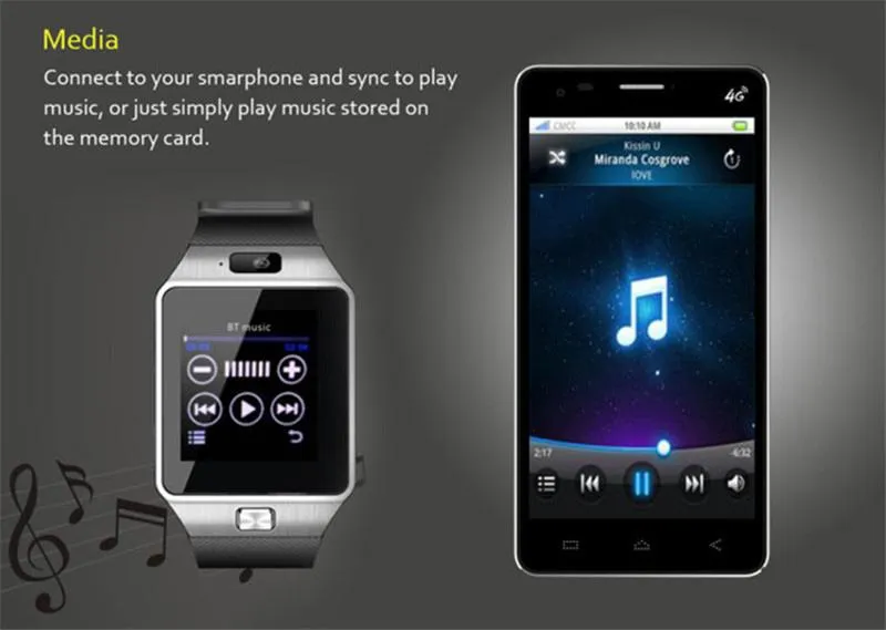 Gold Bluetooth Smart Watch GSM SIM for iPhone Samsung lg Android Phone Mate - UNISEX