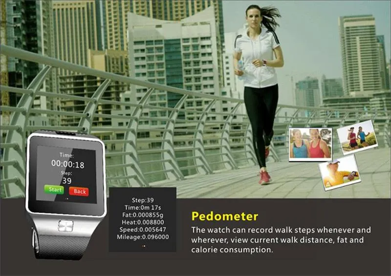 Gold Bluetooth Smart Watch GSM SIM for iPhone Samsung lg Android Phone Mate - UNISEX