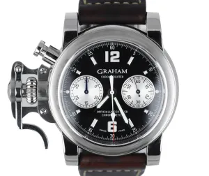 Graham Chronofighter Chronograph Black Stainless Steel 46mm 2CFAS Auto Watch
