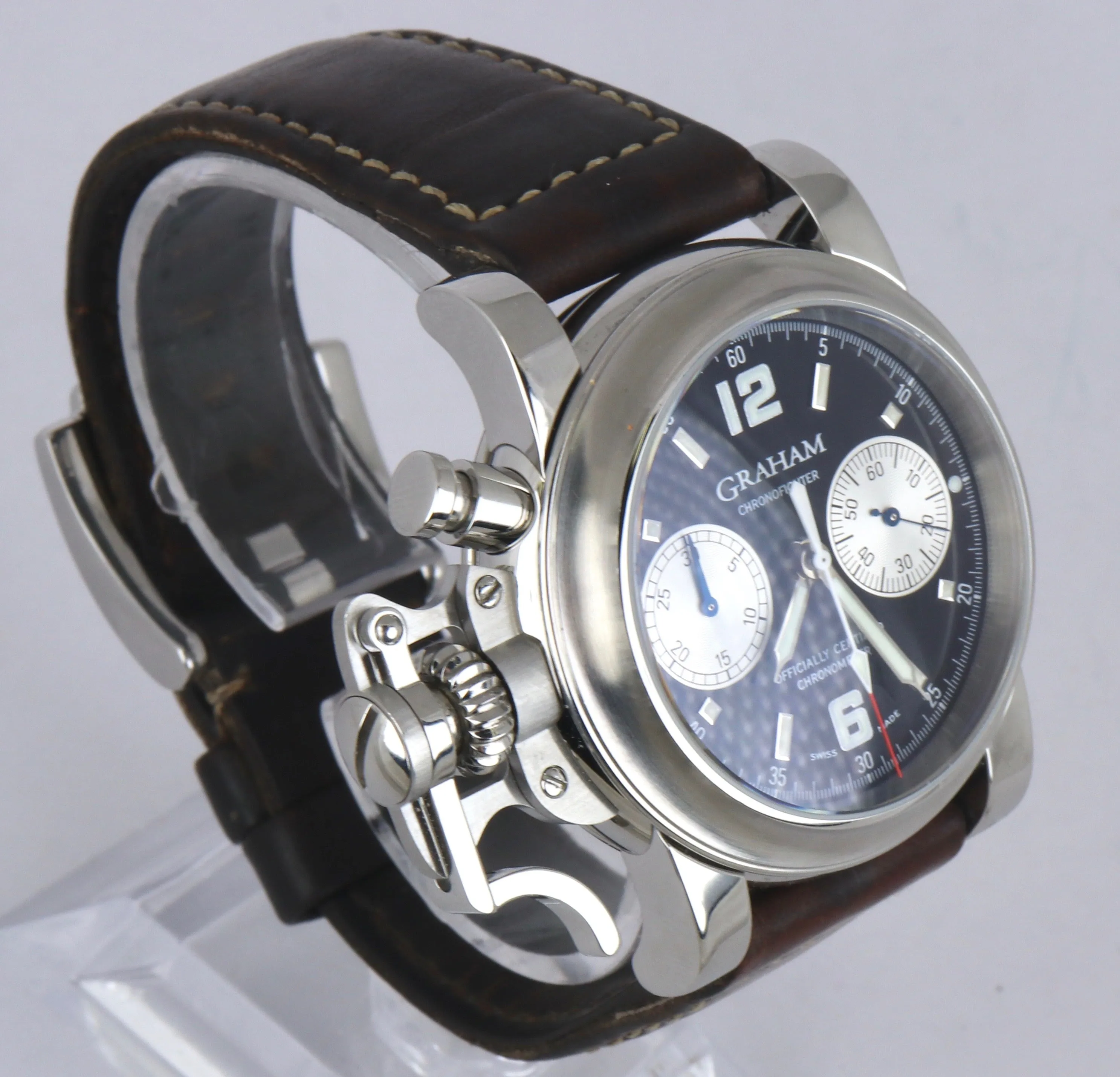 Graham Chronofighter Chronograph Black Stainless Steel 46mm 2CFAS Auto Watch