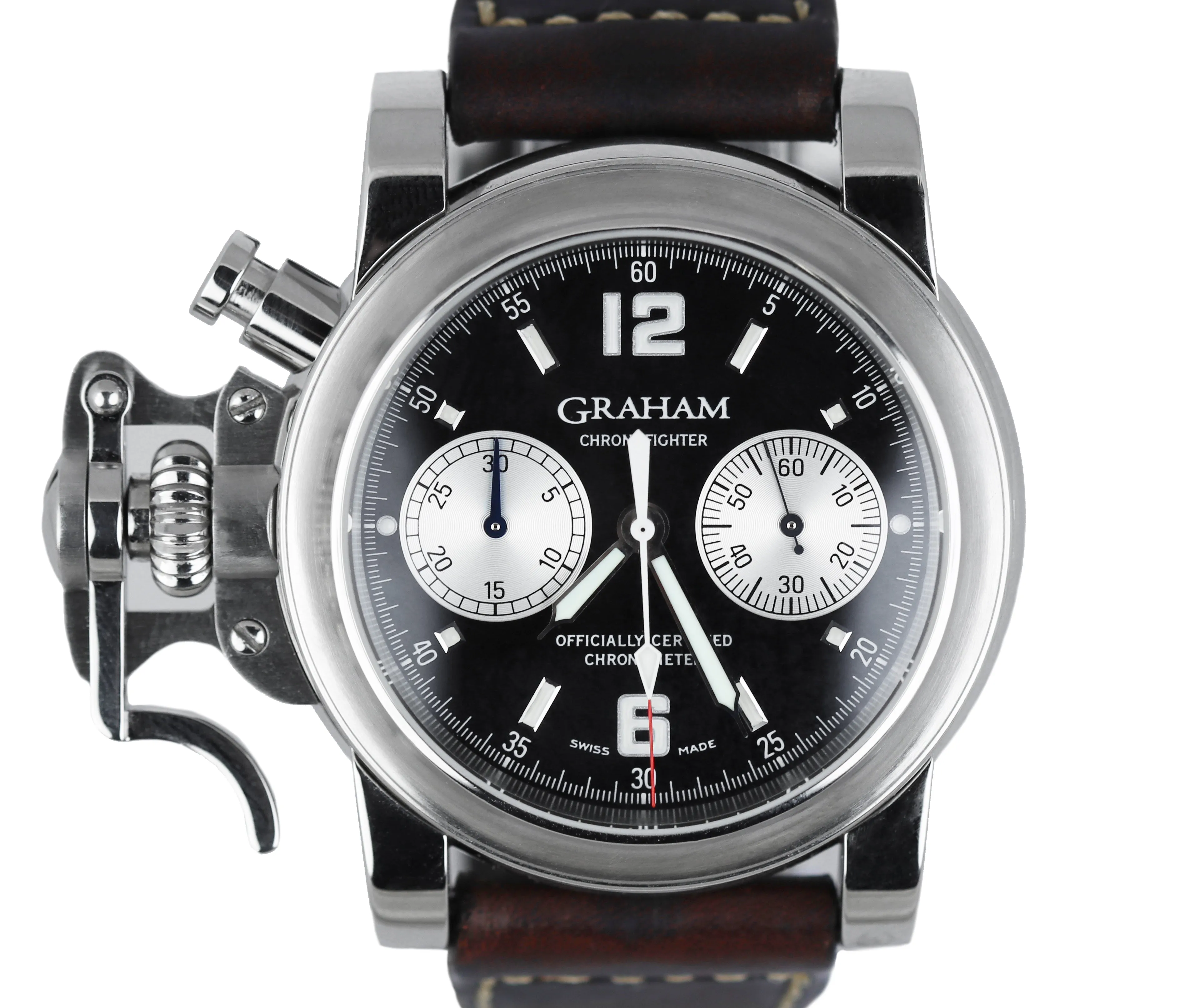 Graham Chronofighter Chronograph Black Stainless Steel 46mm 2CFAS Auto Watch