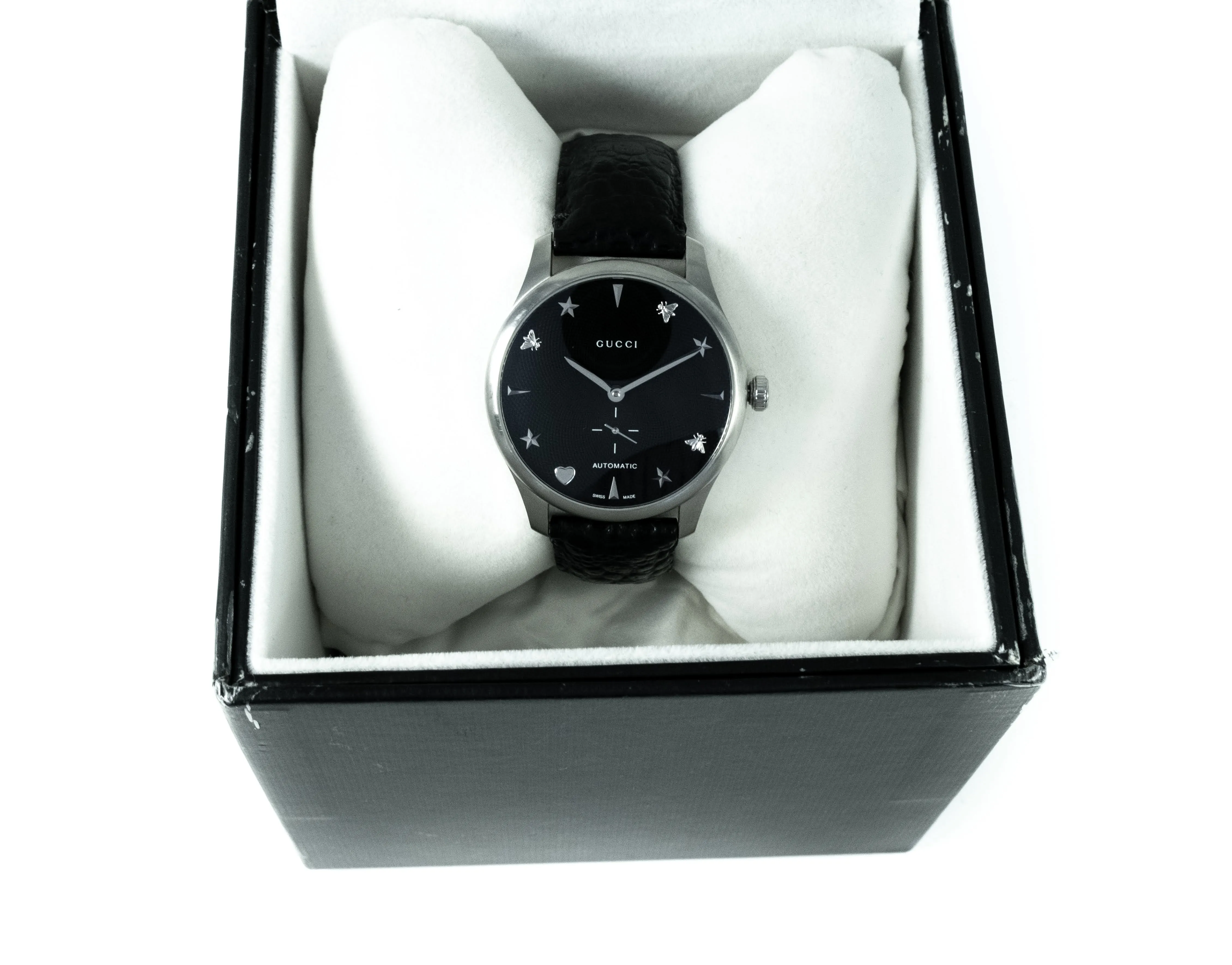 Gucci G-Timeless Stainless Steel Black Automatic 40mm Watch