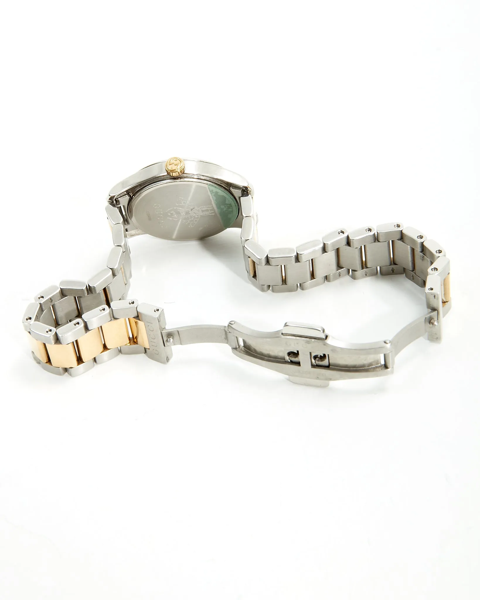 Gucci Two Tone Tiger Head Dial Face 27mm Watch