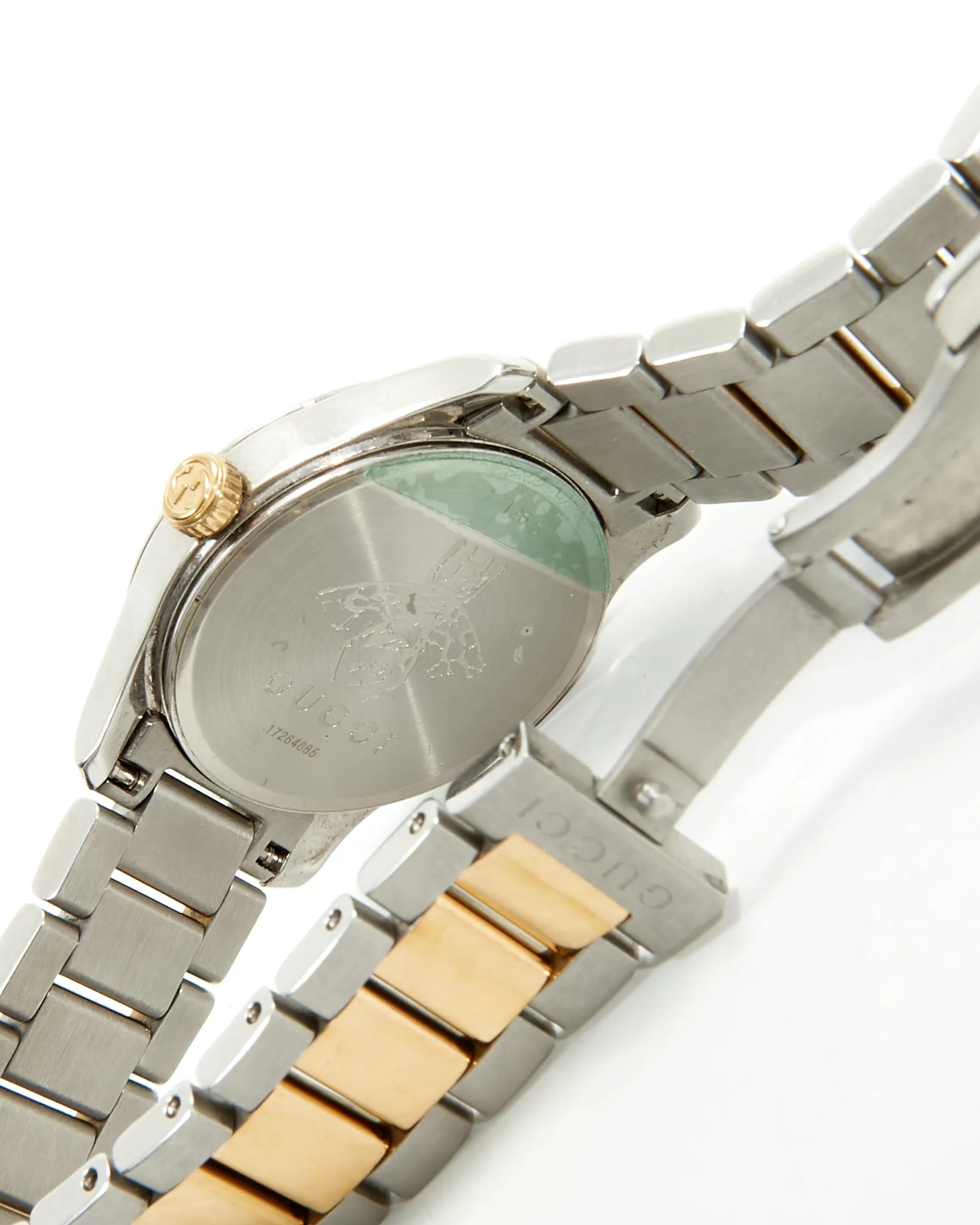 Gucci Two Tone Tiger Head Dial Face 27mm Watch