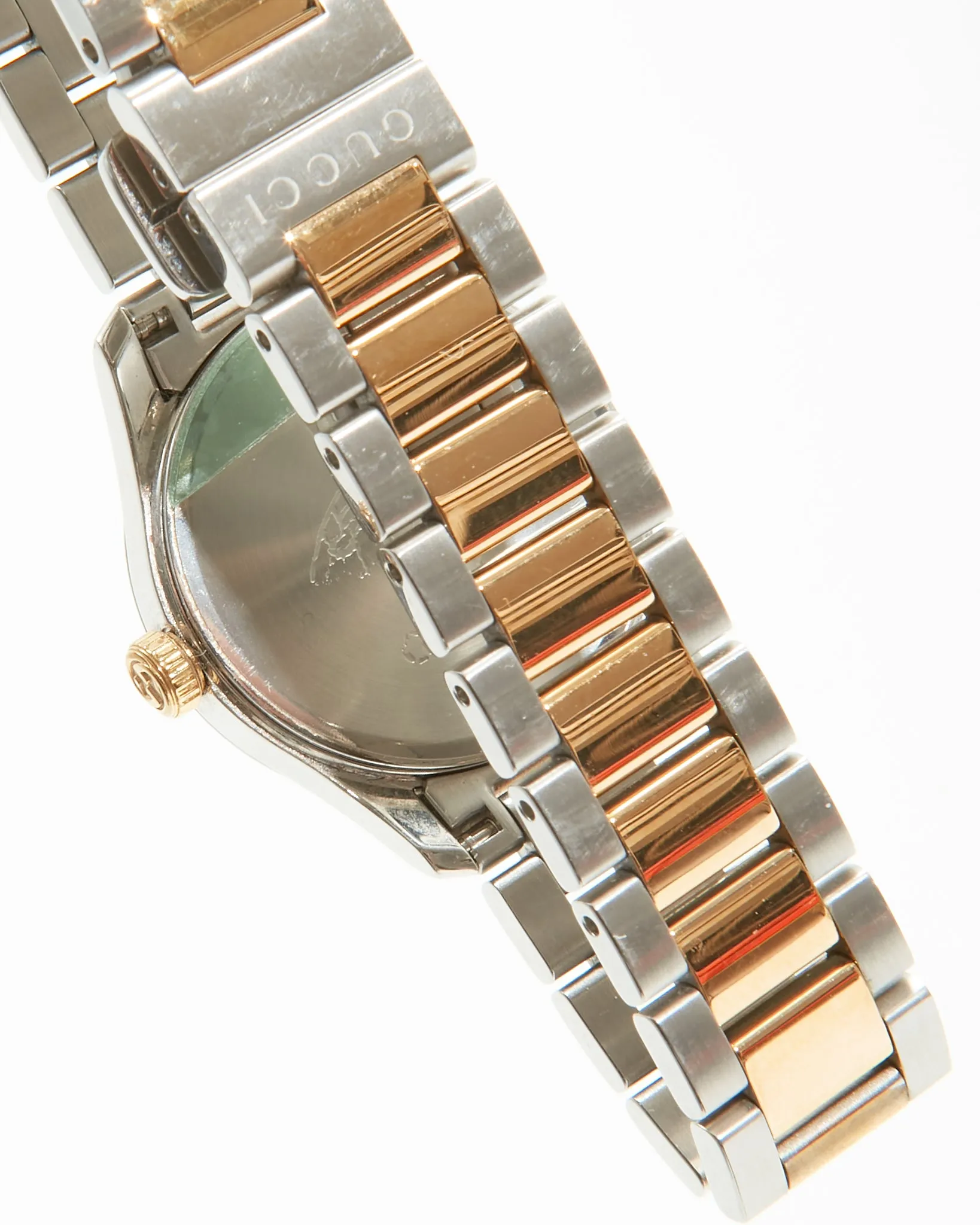 Gucci Two Tone Tiger Head Dial Face 27mm Watch
