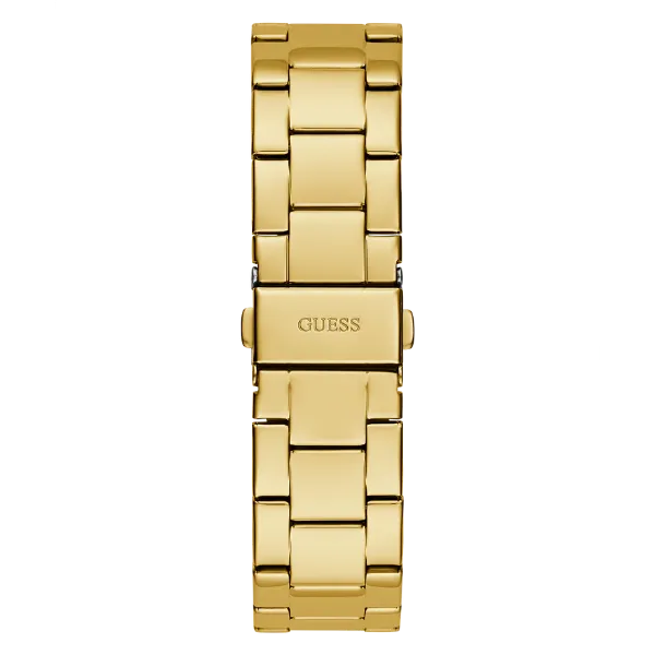 Guess Cubed Gold Stainless Steel Gold Dial Quartz Watch for Ladies - GW0606L2
