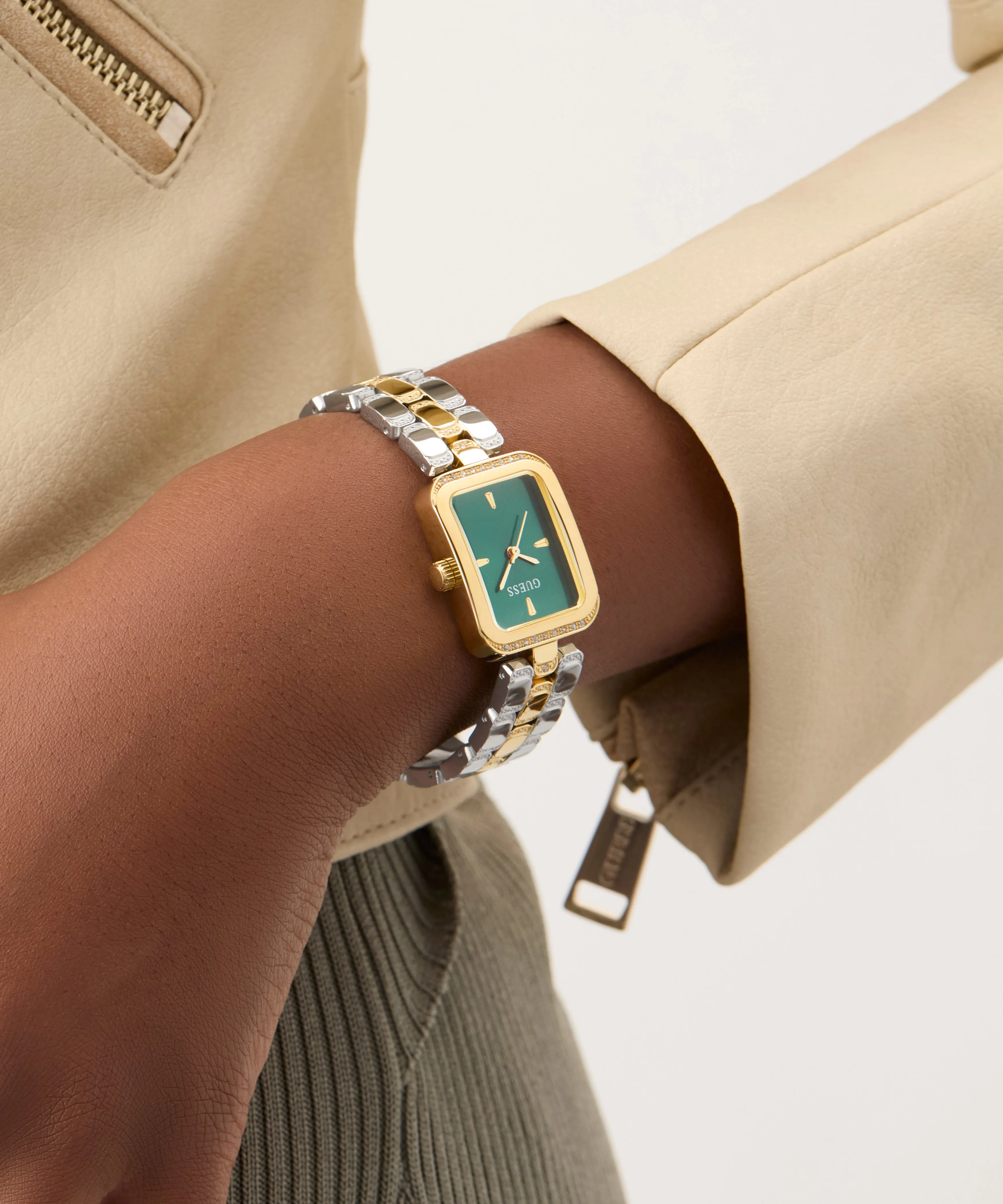 GUESS Ladies 2-Tone Gold Tone Analog Watch