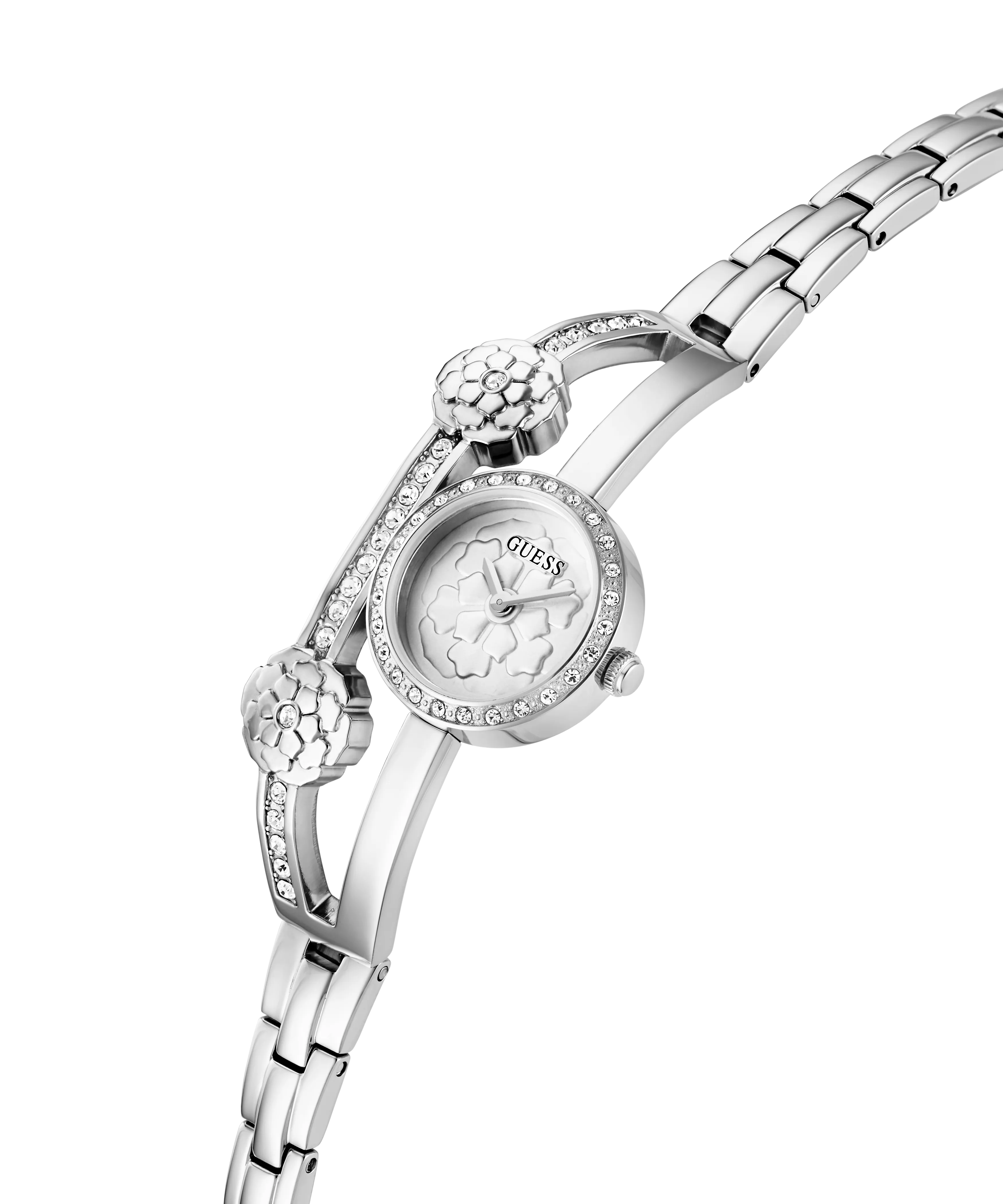 GUESS Ladies Silver Tone Analog Watch