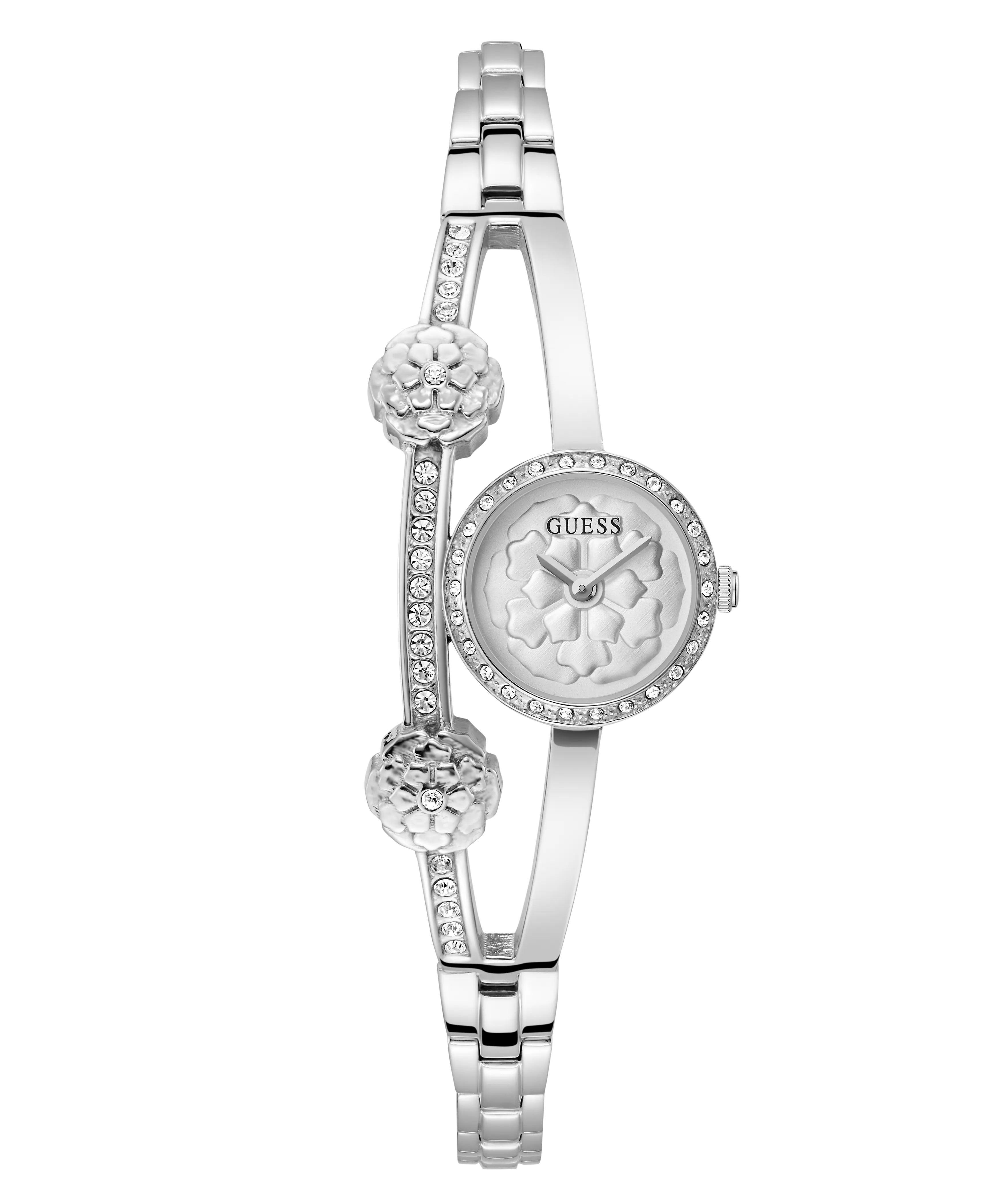 GUESS Ladies Silver Tone Analog Watch