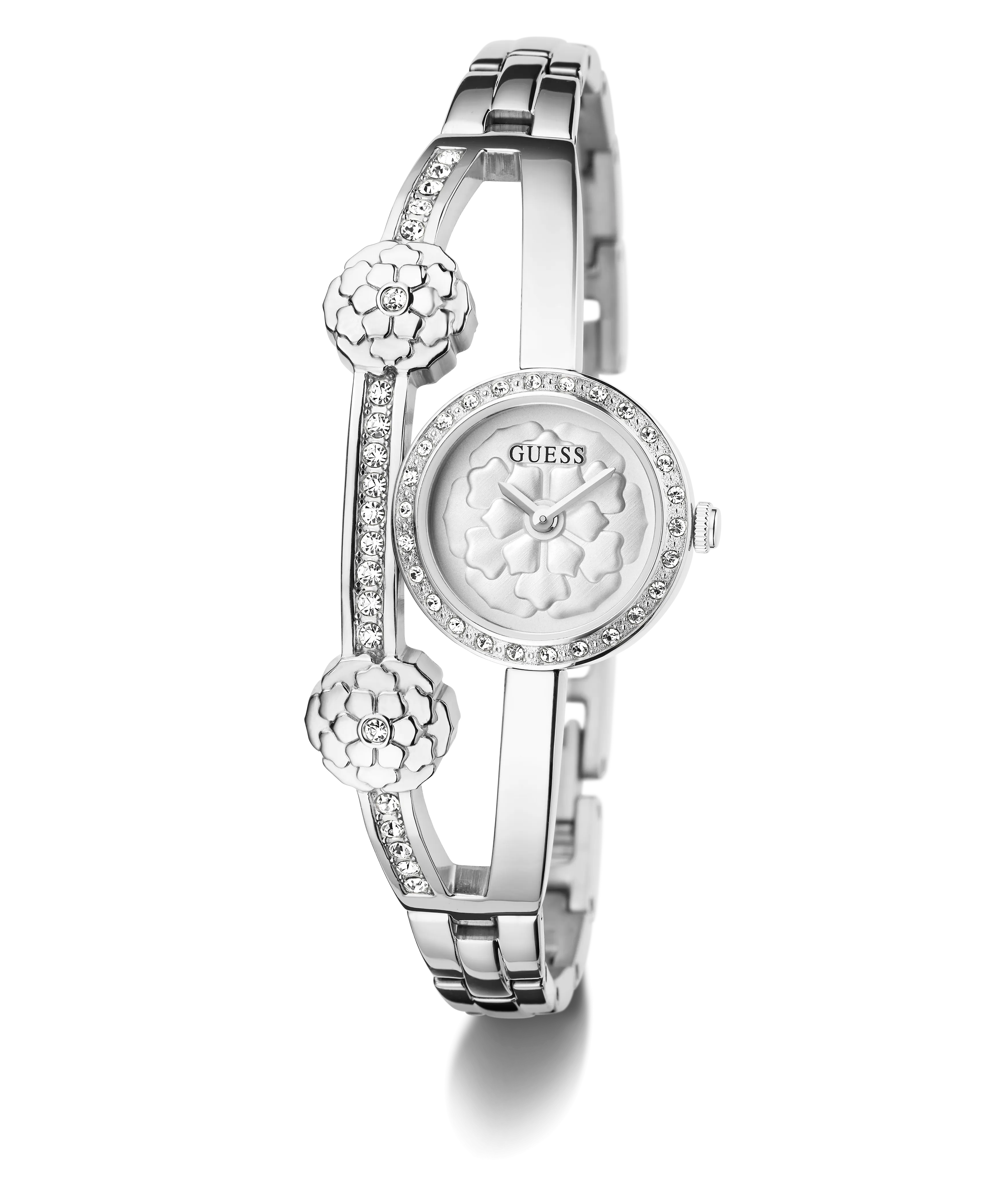 GUESS Ladies Silver Tone Analog Watch
