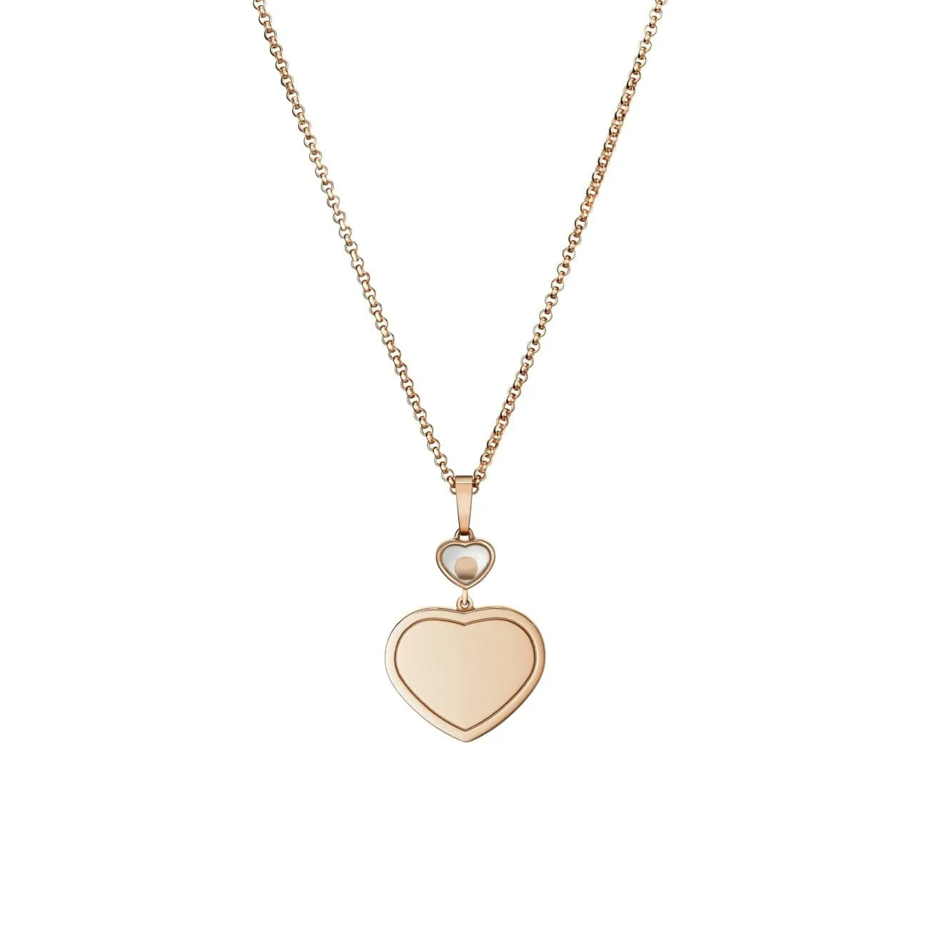 Happy Hearts Ethical Rose Gold Pavé Diamonds Pendant Necklace