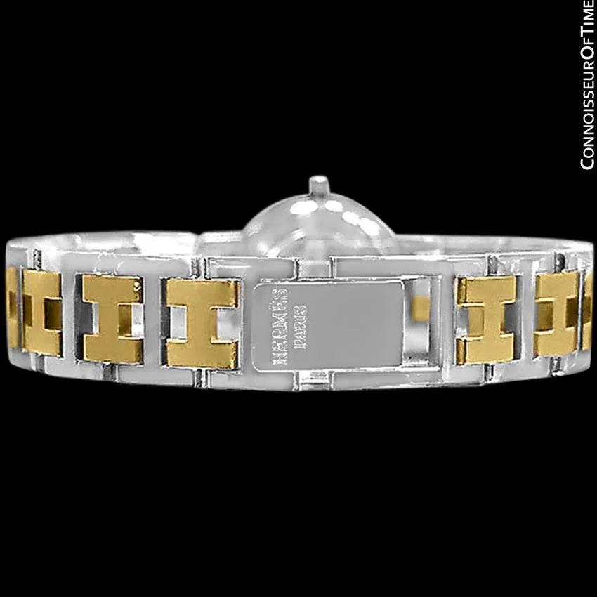 Hermes Ladies Clipper 2-Tone Quartz Watch - Stainless Steel and 18K Gold Plated