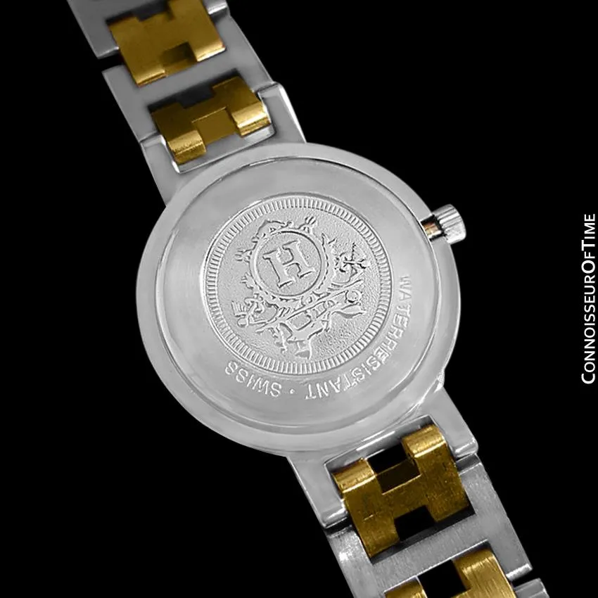 Hermes Ladies Clipper 2-Tone Quartz Watch - Stainless Steel and 18K Gold Plated
