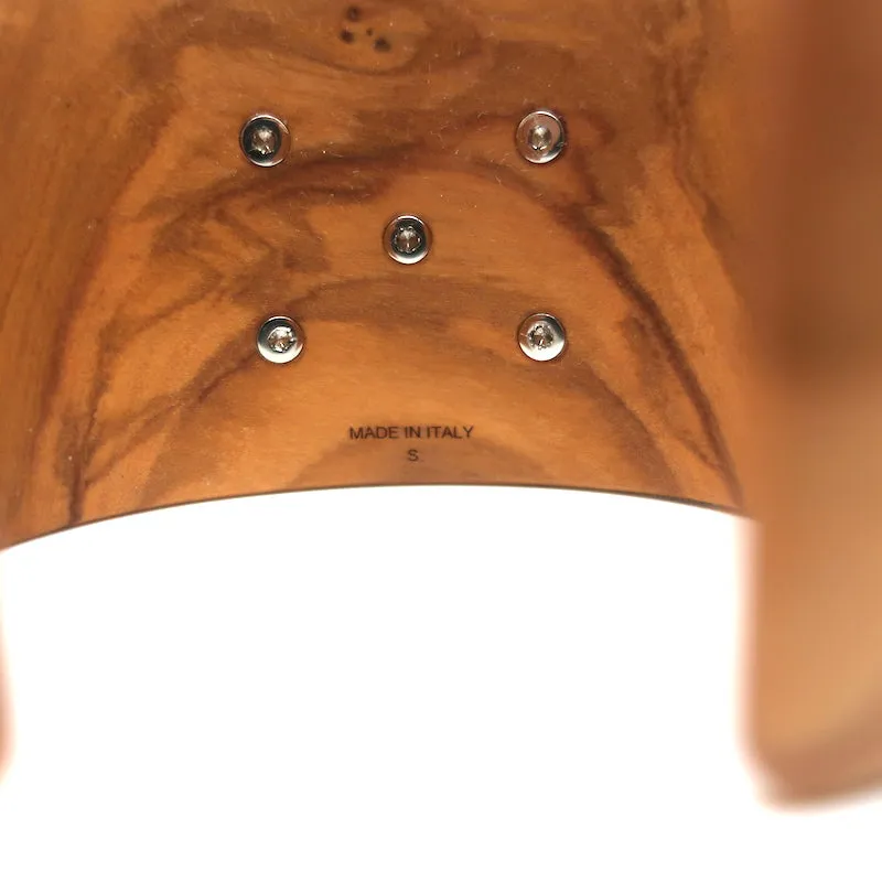 Hermes Medor Wood Wide Cuff Bracelet Size Small