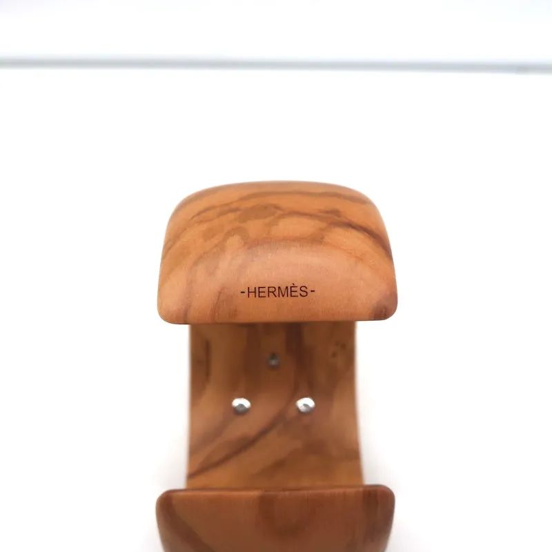 Hermes Medor Wood Wide Cuff Bracelet Size Small