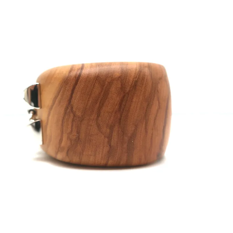 Hermes Medor Wood Wide Cuff Bracelet Size Small