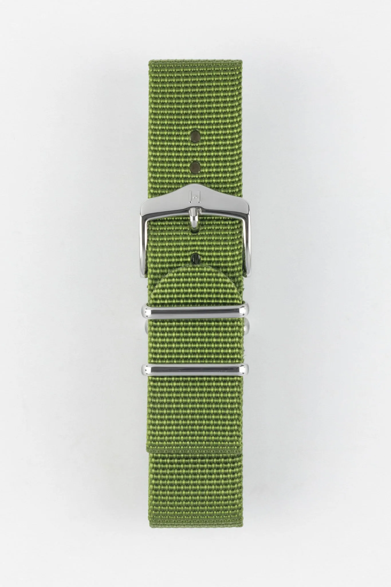 Hirsch RUSH RECYCLED Polyester Watch Strap in GREEN