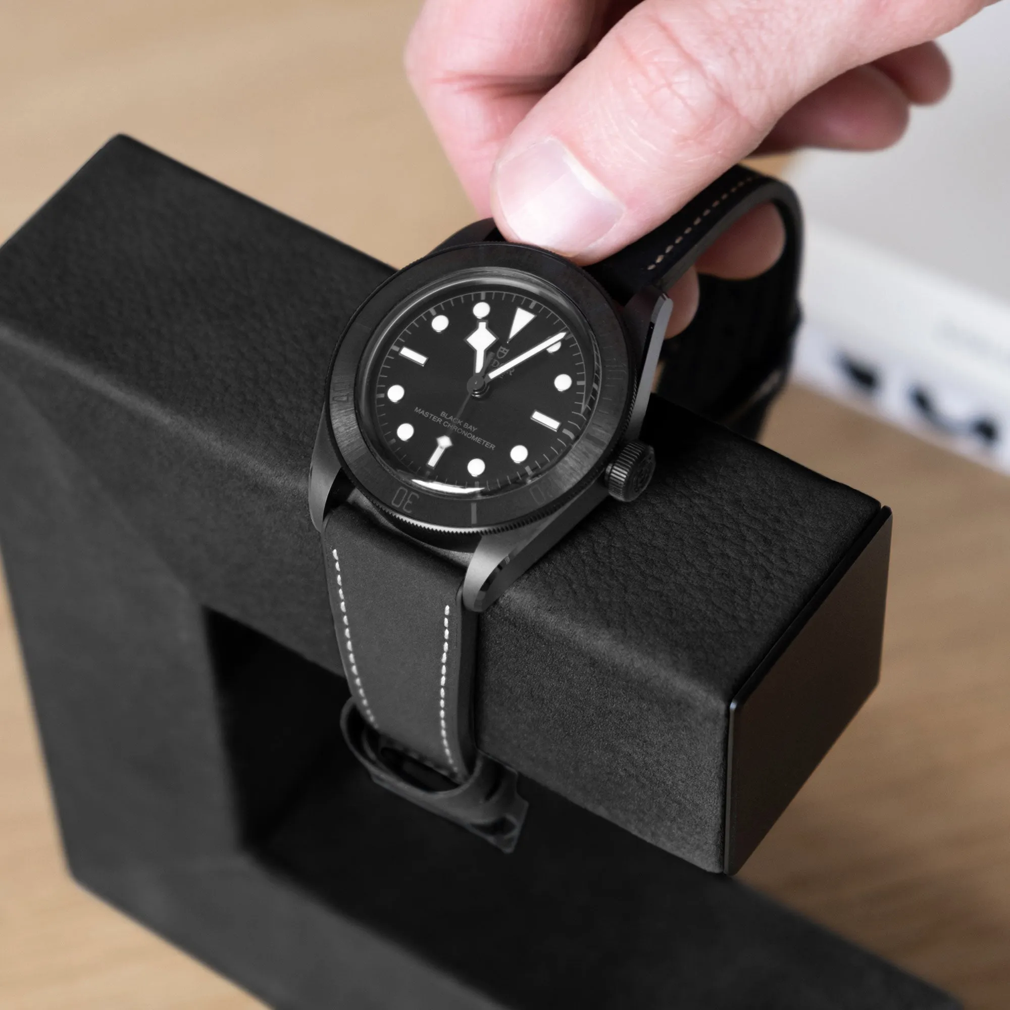 HUDSON DUO WATCH STAND - BLACK / BLACK