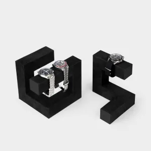 HUDSON DUO WATCH STAND - BLACK / BLACK
