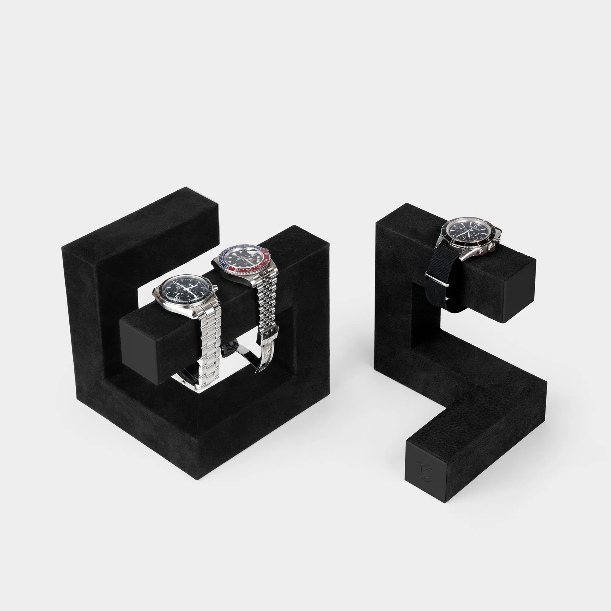 HUDSON DUO WATCH STAND - BLACK / BLACK