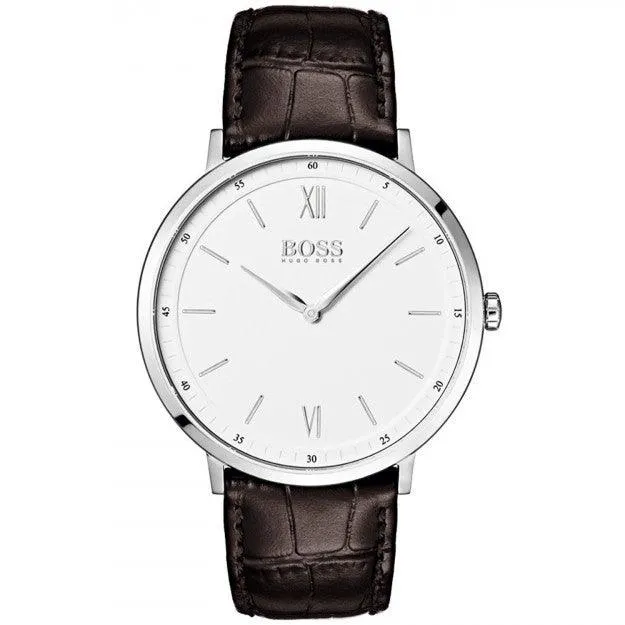 Hugo Boss Essential Brown Leather Quartz Men's Watch 1513646