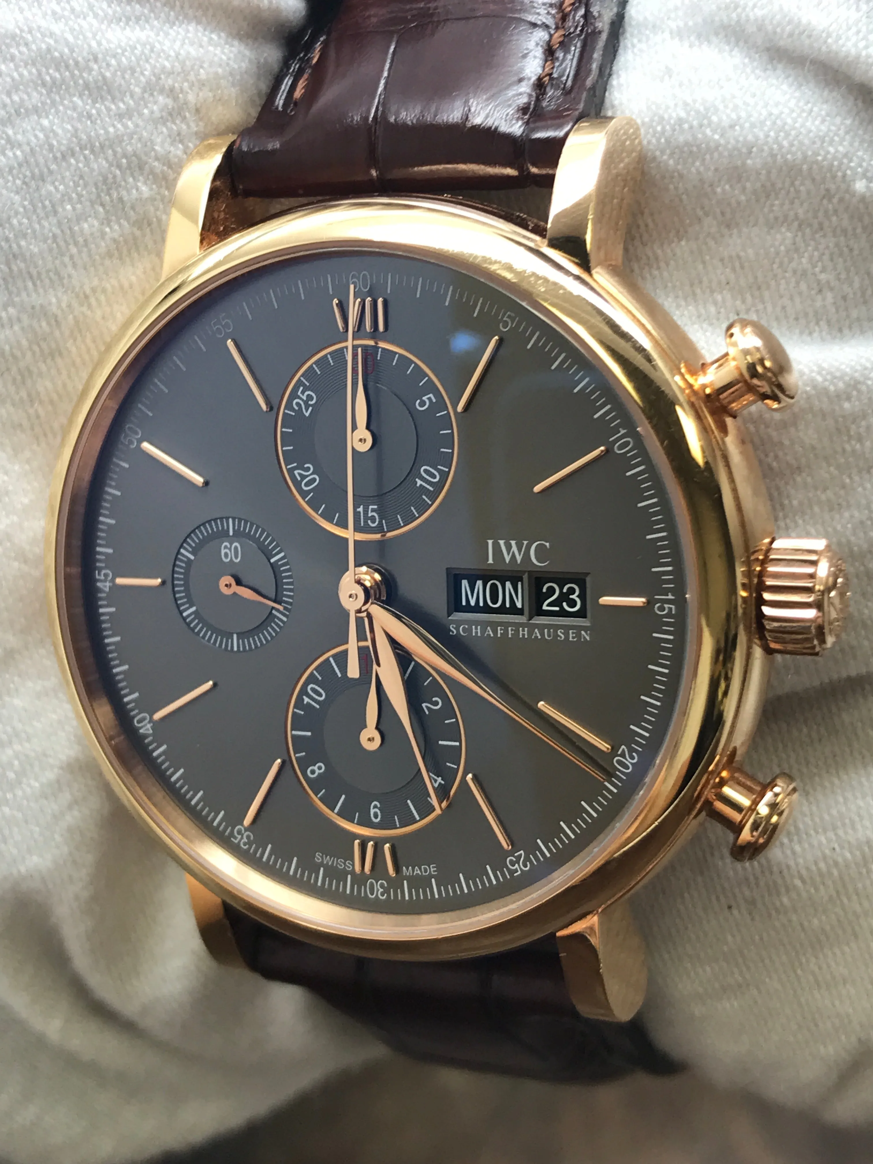 IWC Portofino Chronograph IW391021 Ardoise Dial Automatic Men's Watch