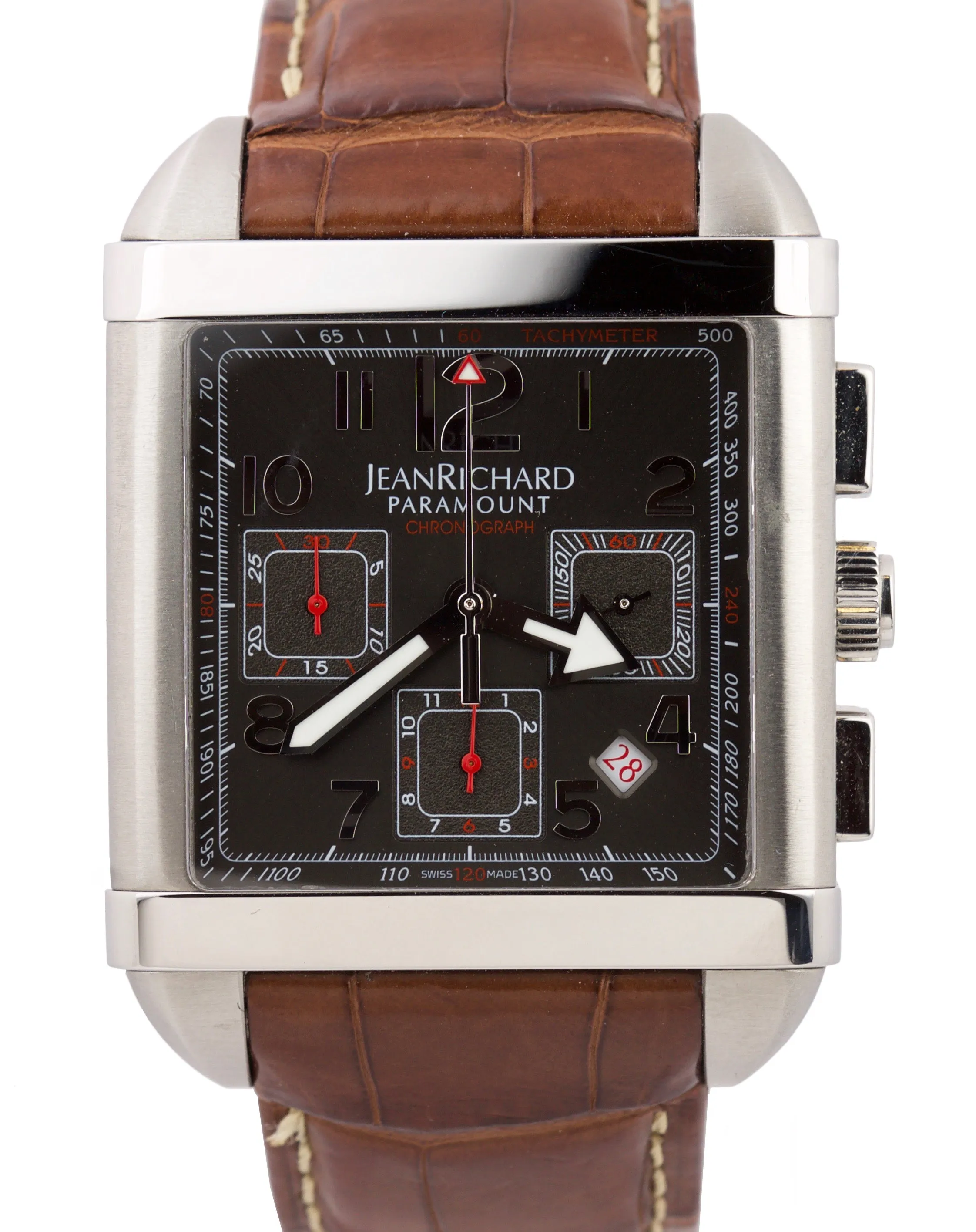 JeanRichard Paramount 65118 Chronograph Black 38mm Stainless Automatic Watch