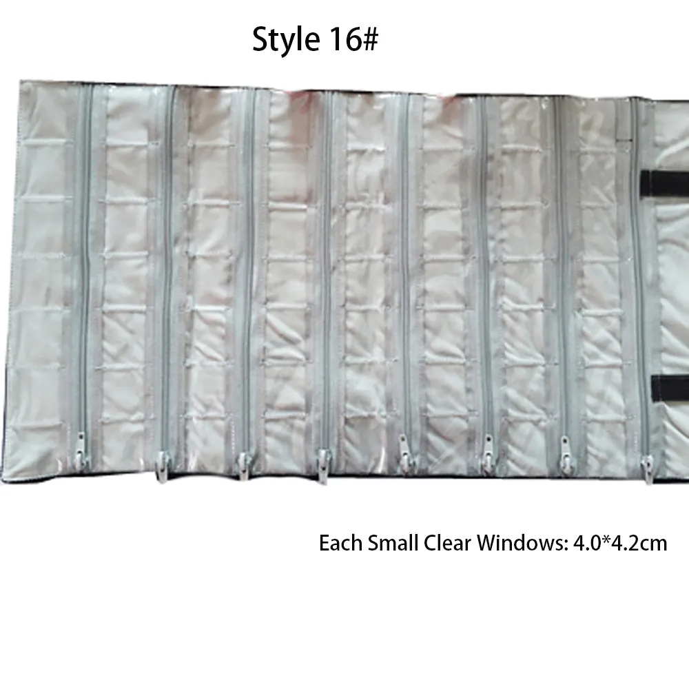Jewelry Travel Rolls PVC Clear Windows Accessories Organizer Storage Jewelry Display Multipurpose