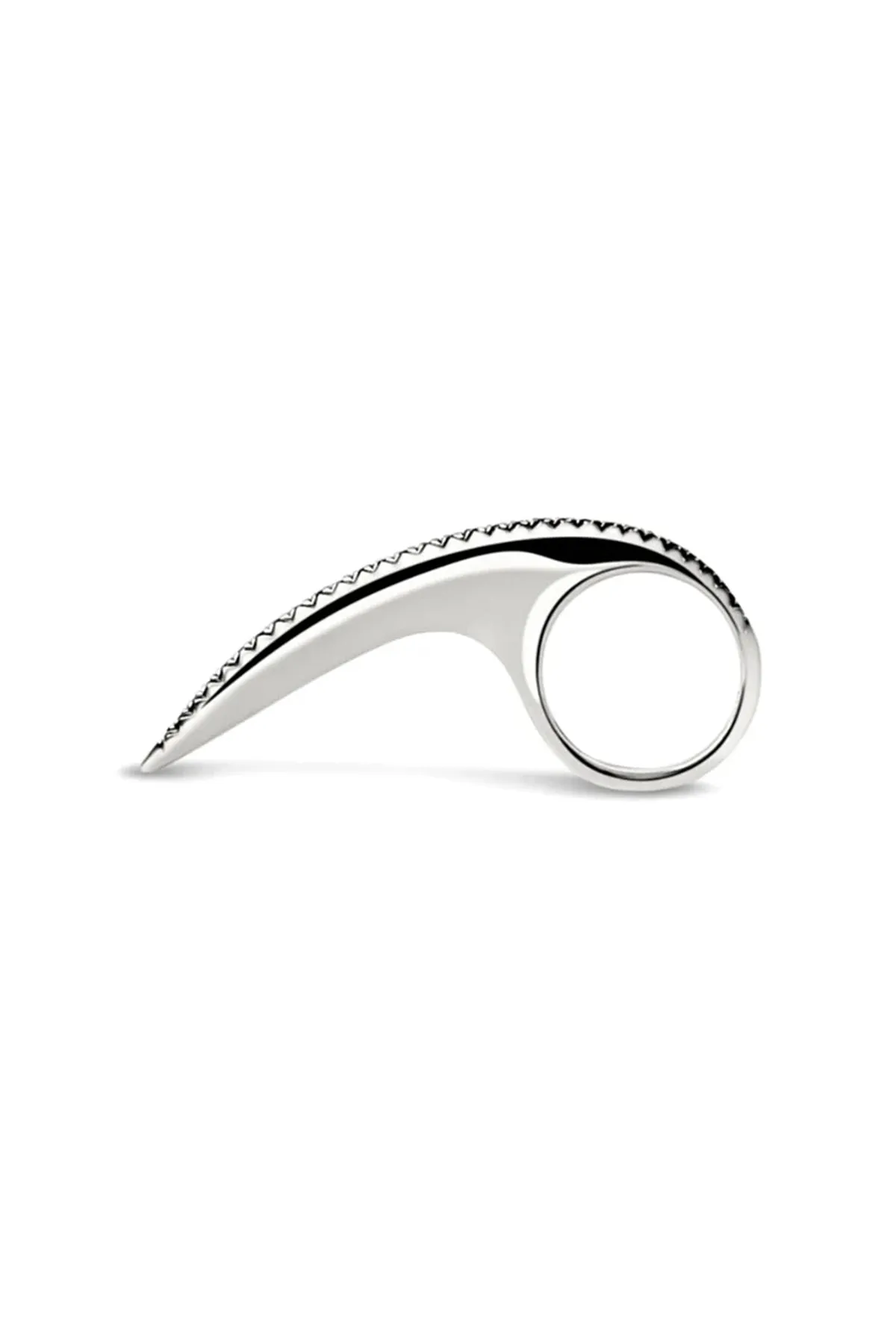 JOVANA DJURIC | LARGE SILVER DIAMOND SLICE RING