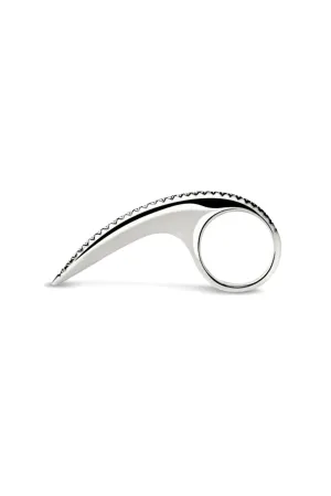 JOVANA DJURIC | LARGE SILVER DIAMOND SLICE RING