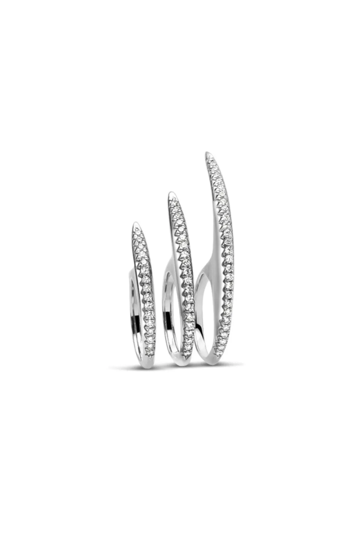 JOVANA DJURIC | MEDIUM SILVER DIAMOND SLICE RING