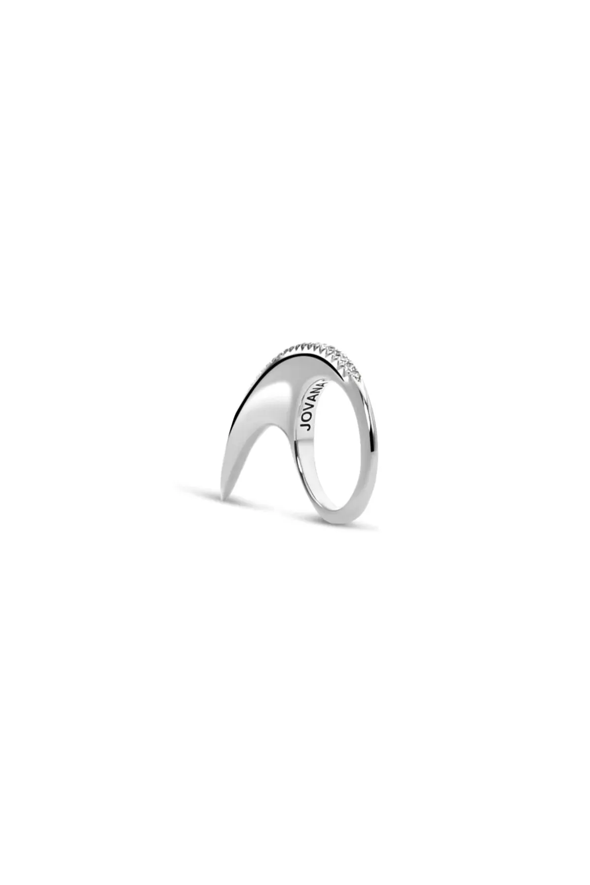 JOVANA DJURIC | MEDIUM SILVER DIAMOND SLICE RING