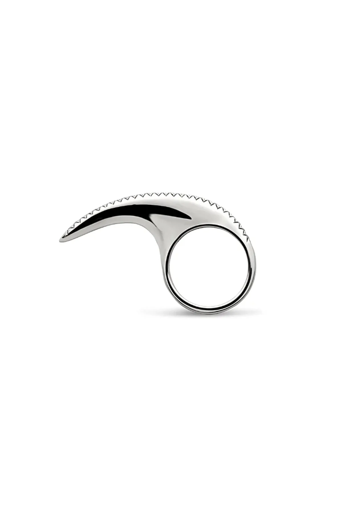 JOVANA DJURIC | MEDIUM SILVER DIAMOND SLICE RING
