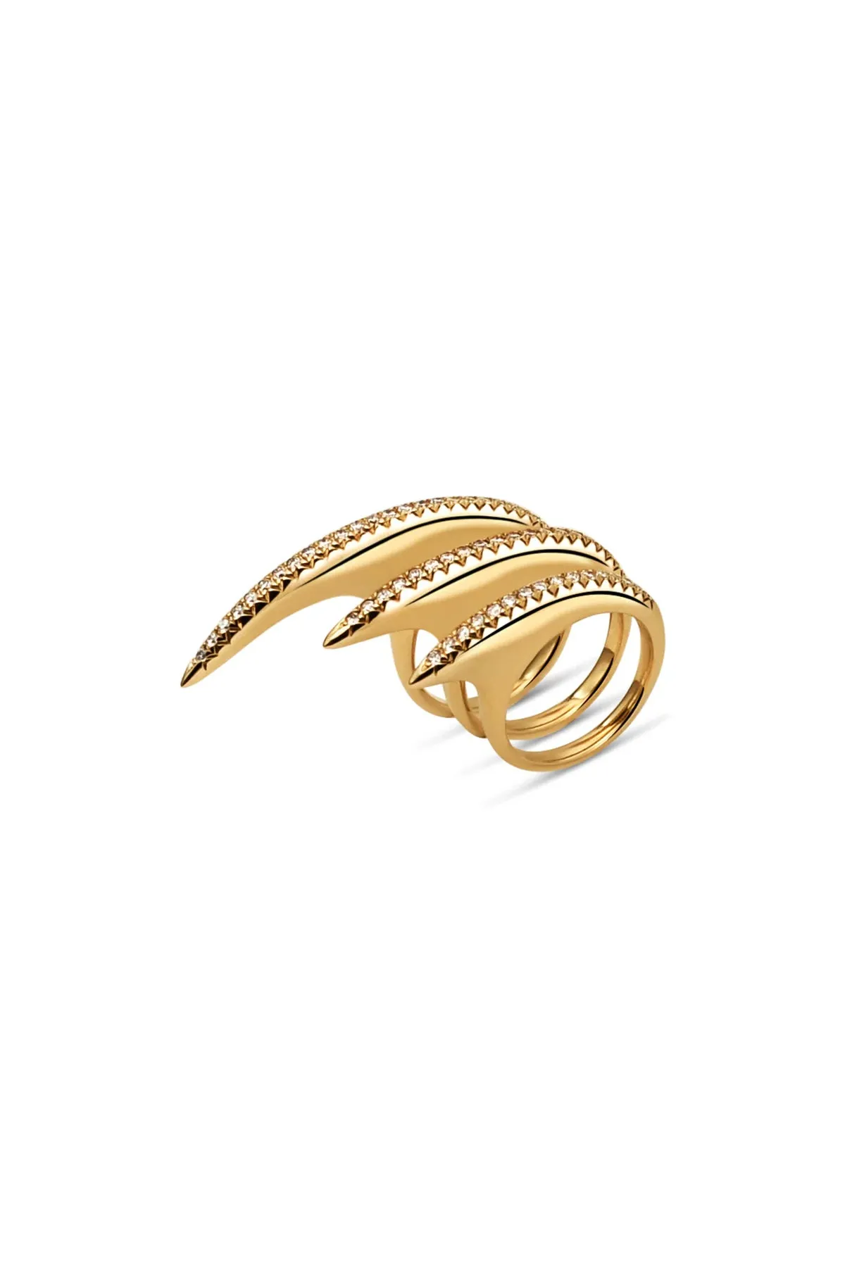 JOVANA DJURIC | MEDIUM YELLOW GOLD DIAMOND SLICE RING