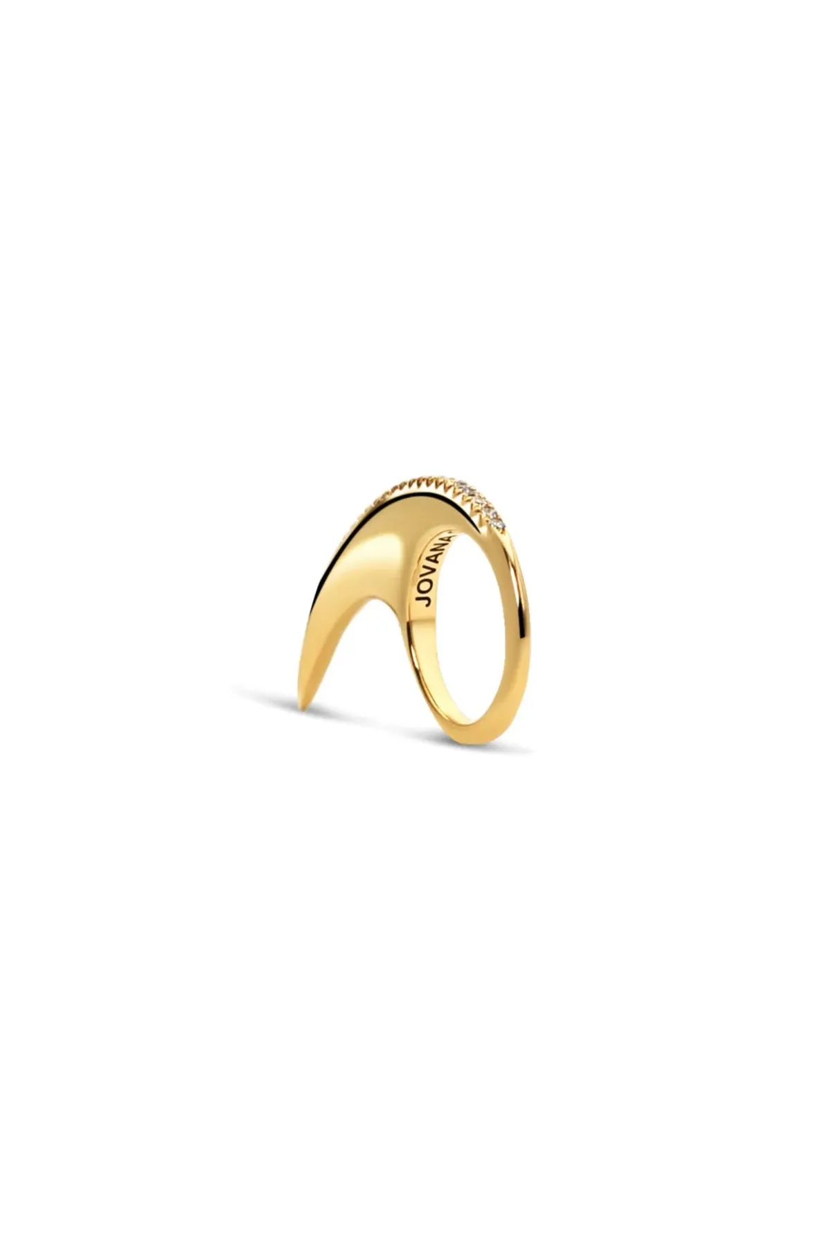 JOVANA DJURIC | MEDIUM YELLOW GOLD DIAMOND SLICE RING