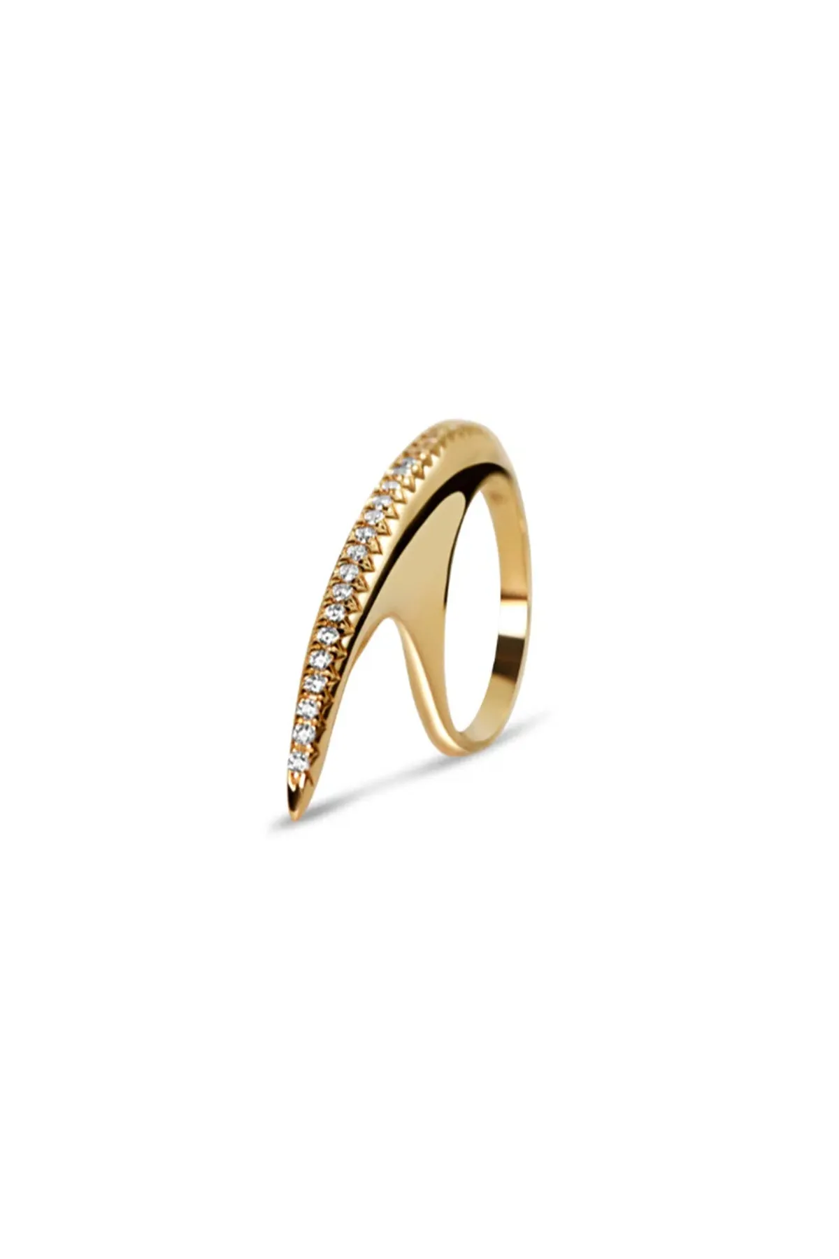 JOVANA DJURIC | MEDIUM YELLOW GOLD DIAMOND SLICE RING