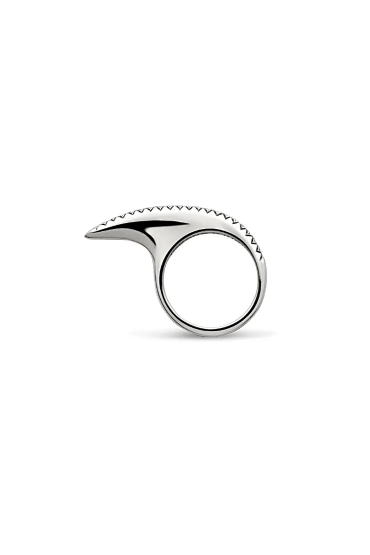 JOVANA DJURIC | SMALL SILVER DIAMOND SLICE RING