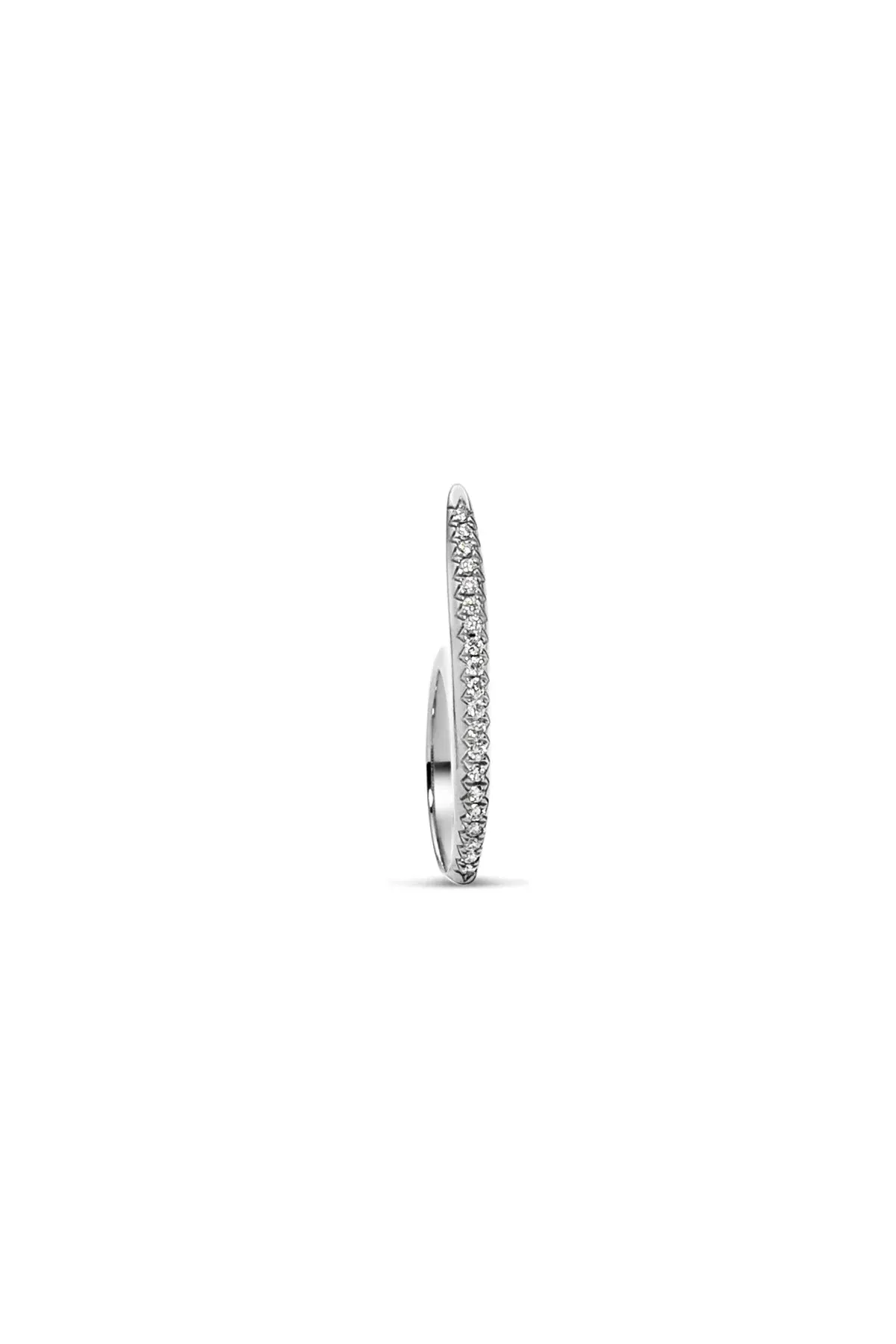 JOVANA DJURIC | SMALL SILVER DIAMOND SLICE RING