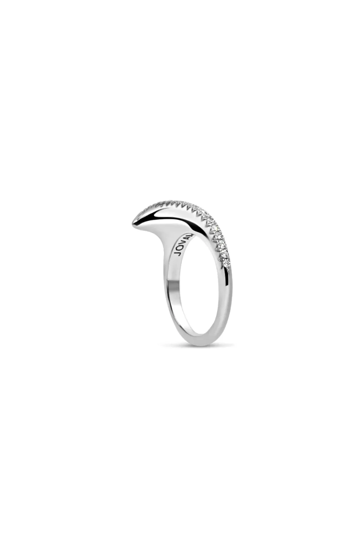 JOVANA DJURIC | SMALL SILVER DIAMOND SLICE RING