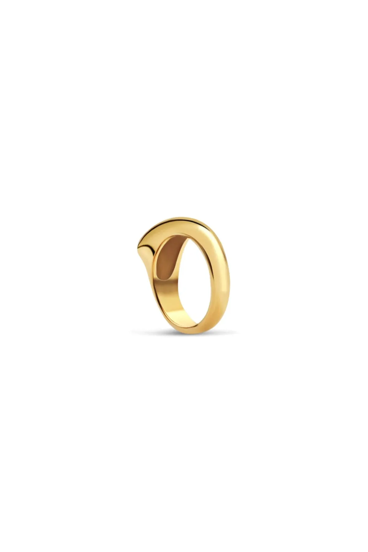 JOVANA DJURIC | SMALL YELLOW GOLD CRESCENT RING