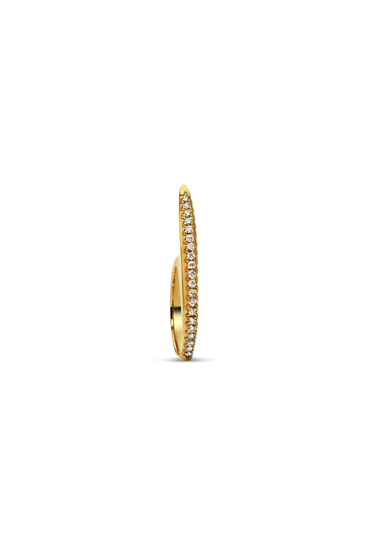 JOVANA DJURIC | SMALL YELLOW GOLD DIAMOND SLICE RING