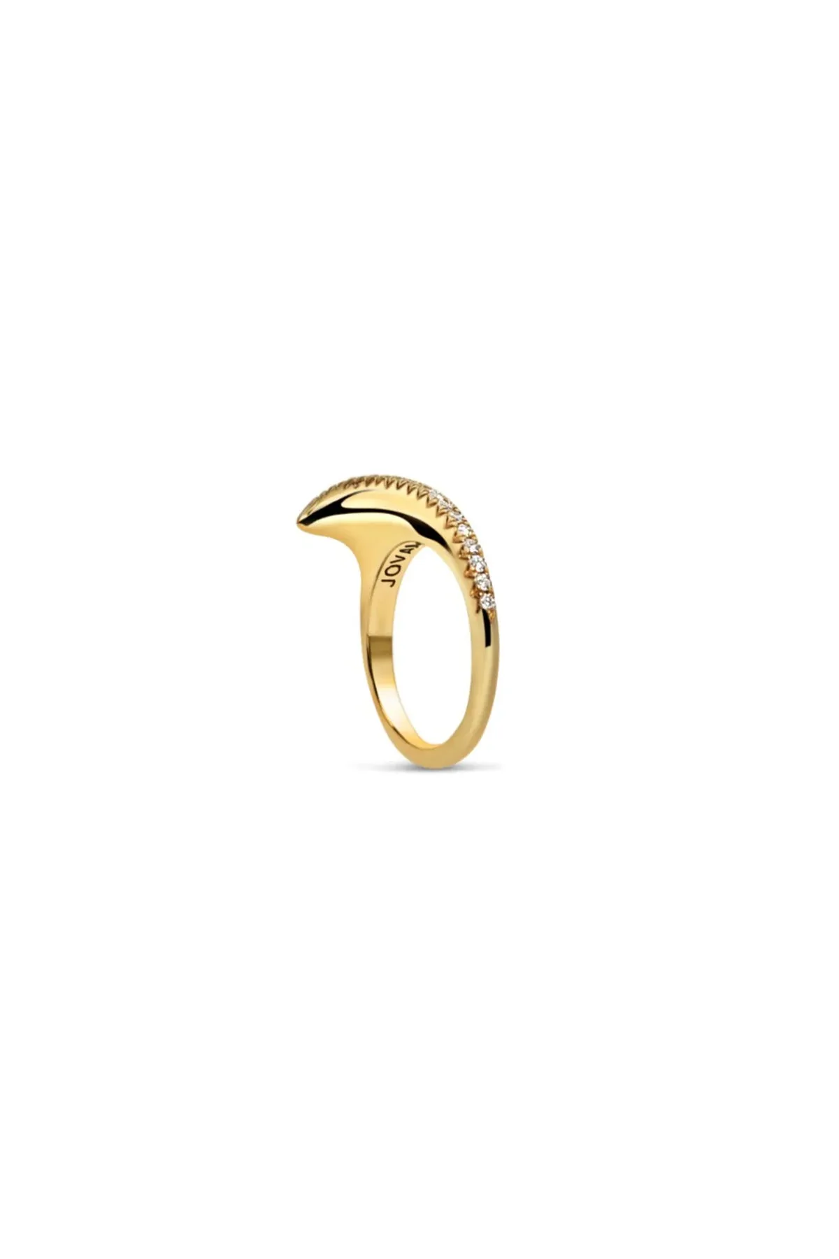 JOVANA DJURIC | SMALL YELLOW GOLD DIAMOND SLICE RING