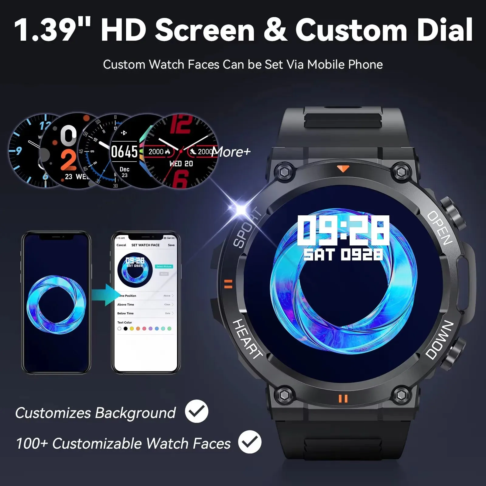 K56Pro Smart Watch 1.39 Inch HD Men Outdoor Sports Bluetooth Call Smartwatch Women Health Monitor Wristwatch Fitness Bracelet
