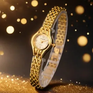Ladies Gold Plated Quartz Watch