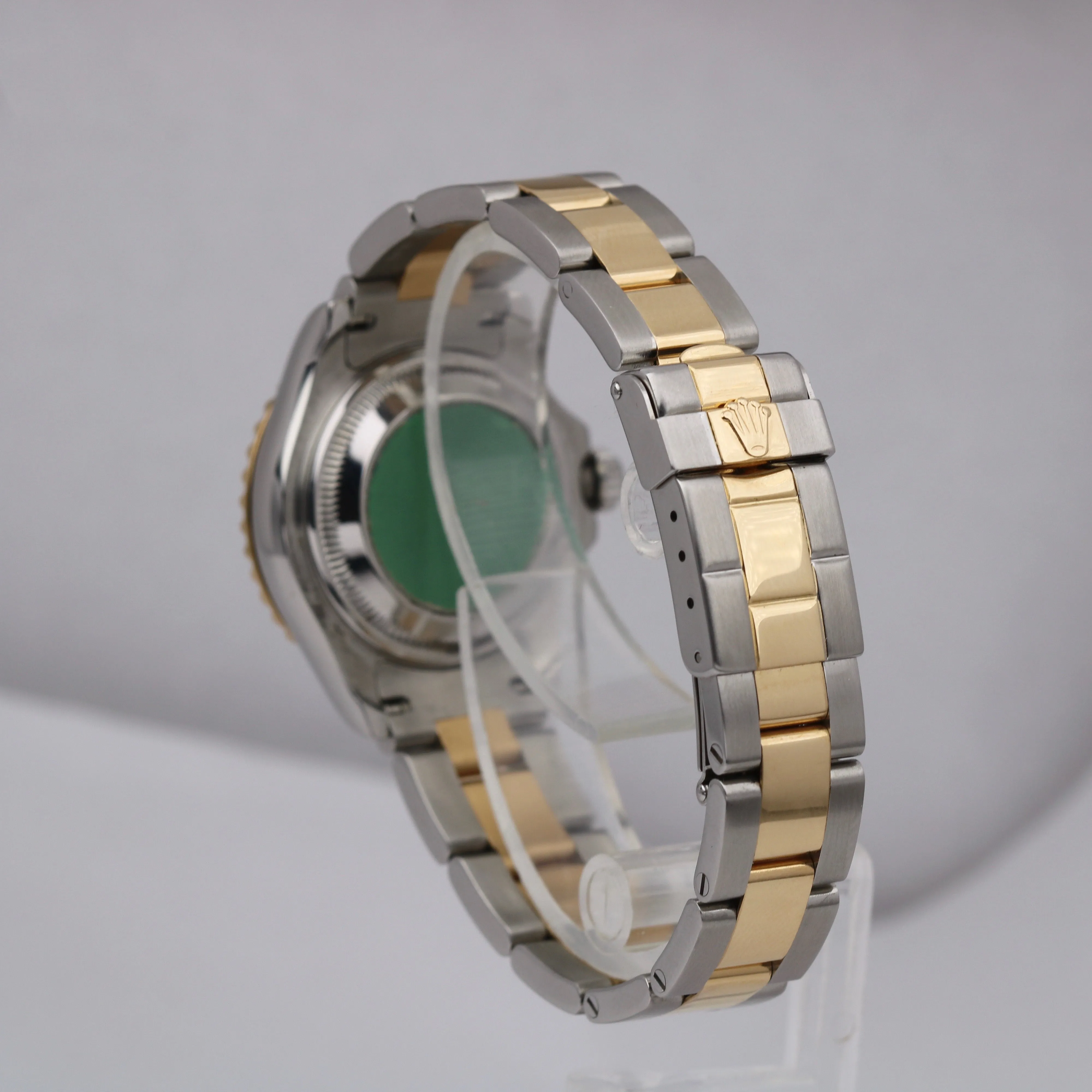 Ladies Rolex Yacht-Master 29mm 18K Yellow Gold Steel White Dial Watch 69623