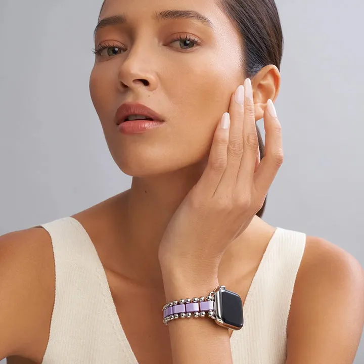Lagos Smart Caviar Lilac Ceramic & Stainless Steel Watch Bracelet - 12-90009-LV7