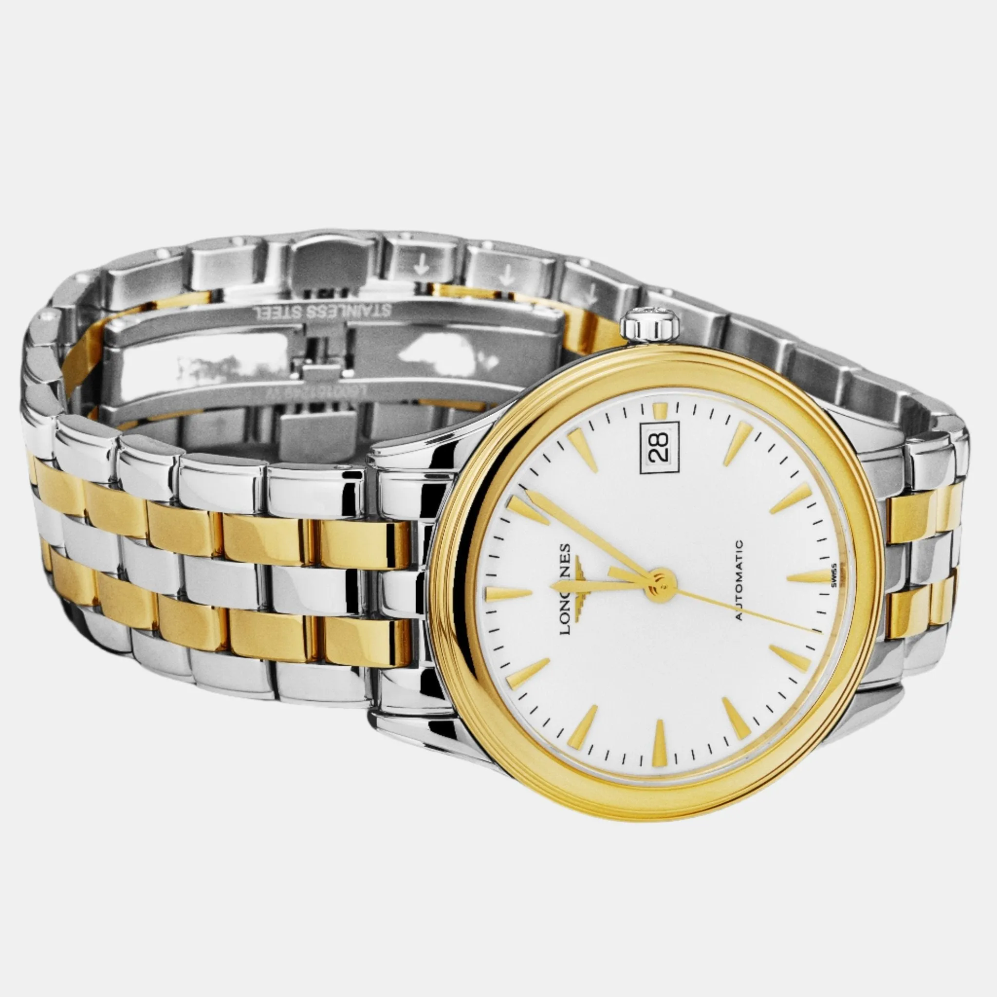 Longines Flagship Silver Dial Two-tone Automatic Ladies Watch L4.774.3.22.7