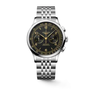 Longines Record Heritage 40mm Tachometer Chronograph Steel Men's Watch L29214566