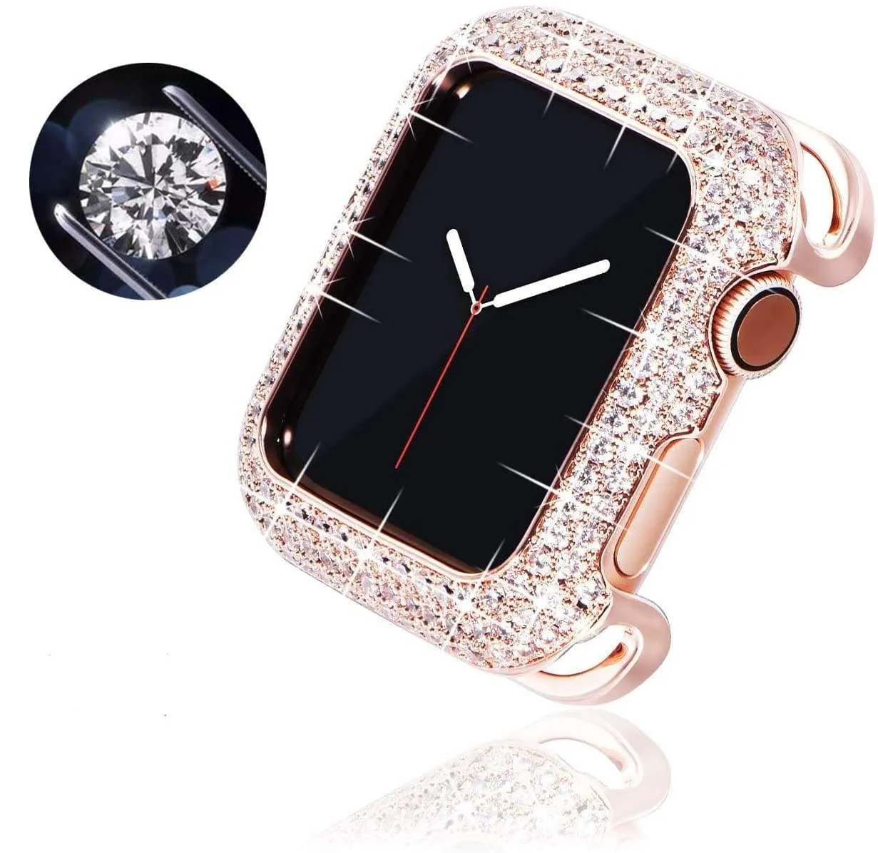 Luxury Bling Diamond Bumper Protective Case Compatible With Apple Watch