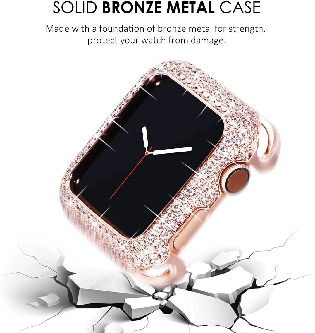 Luxury Bling Diamond Bumper Protective Case Compatible With Apple Watch
